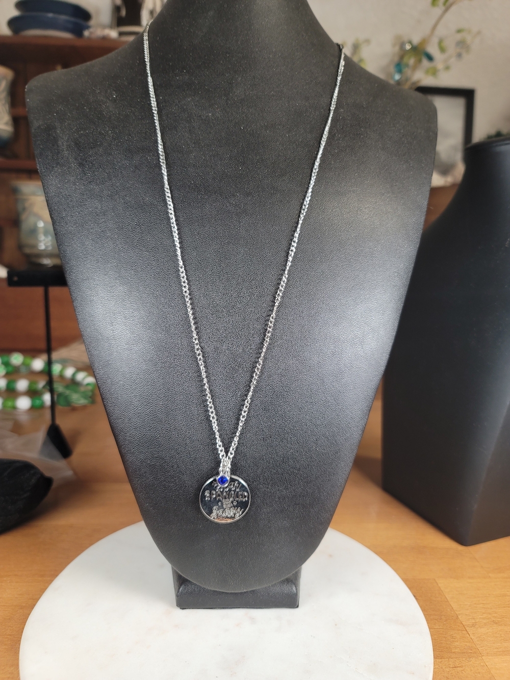paparazzi Silver-Tone Pendant Necklace with Blue Accent "Star Spangled & Sassy"